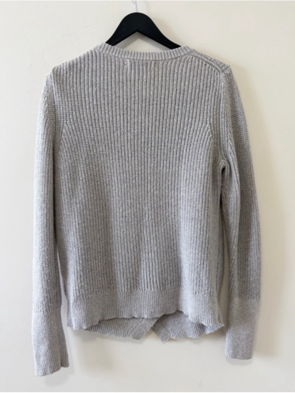 J. Crew Heather Gray Ribbed Crewneck Sweater